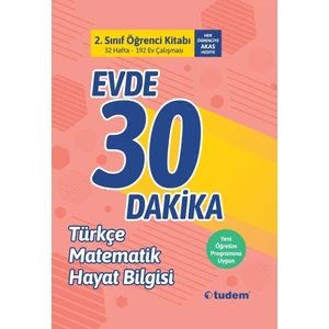 Tudem Yayınları 2. Sınıf Evde 30 Dakika Türkçe Matematik Hayat Bilgisi Soru Ev Çalışması