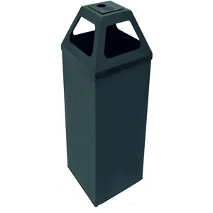 Arı Metal 1379 79 Lt Kare Kapaklı Küllüklü Çöp Kovası Füme Renk 36X36X60+15 Cm