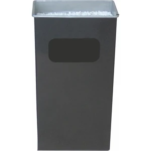 Arı Metal 1116 Dikdörtgen Küllüklü Çöp Kovası Boyalı 30 Litre Siyah