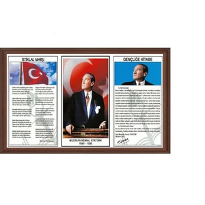 50X90 Mdf Çerçeve 3'Lü Milli Levha