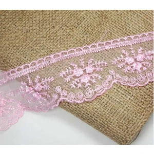 Dantel Güpür Pembe En 5 cm 9 Metre