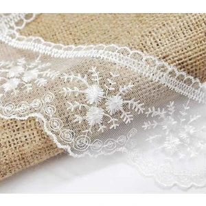 Brode Dantel Güpür Beyaz En 5 cm 9 Metre