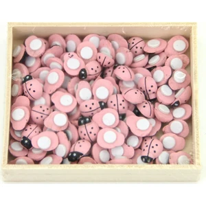 Uğur Böceği 50 Adet Uğur Böceği Yapışkanlı Pembe 1 cm * 1 cm