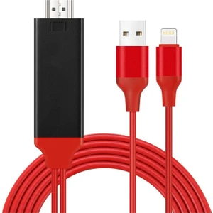 4308 Lightning HDMI Çevirici Dönüştürücü Tv Kablosu (iPhone Uyumlu 5/6/7/8/X Plus İçin)