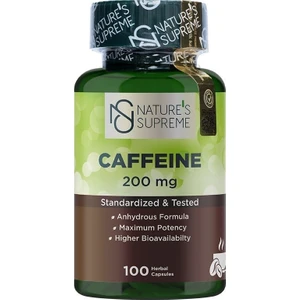 Nature's Supreme Caffeine 200 mg 100 Kapsül