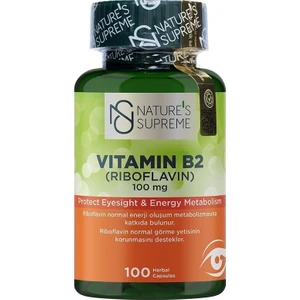 Nature's Supreme Vitamin B2 100 mg 100 Kapsül