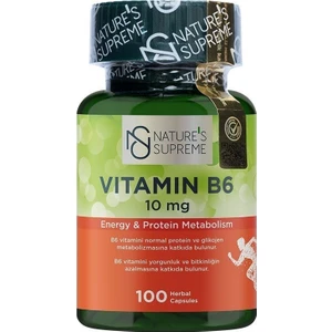Nature's Supreme Vitamin B6 10 Mg 100 Kapsül