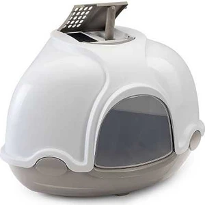 Imac Ginger Filtreli Köşe Kedi Tuvalet Kabı Gri