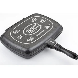 Özkent 501 Granit Grill Tava 36 Cm Siyah