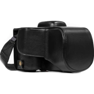 MegaGear Nikon D3400 (18-55mm) Suni Deri Kamera Çantası