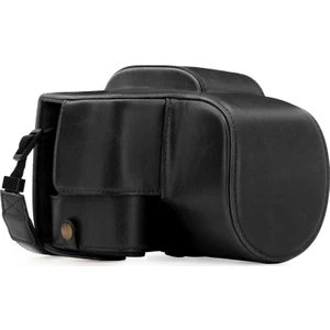 MegaGear Panasonic Lumix DC-FZ80,DC-FZ82 Suni Deri Kamera Çantası