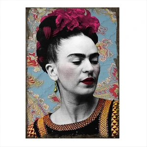 Ahşap Tablo Frida Kahlo