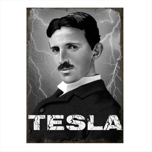 Ahşap Tablo Nikola Tesla