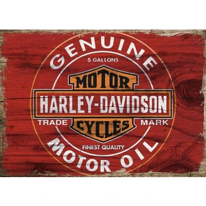 Ahşap Tablo Harley Davidson Logosu