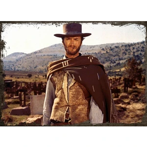 Ahşap Tablo Clint Eastwood