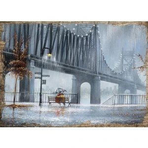 Ahşap Tablo New York Köprüsü