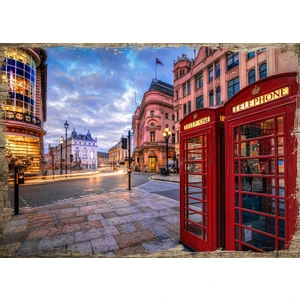 Ahşap Tablo Londra Telefon Kulubesi