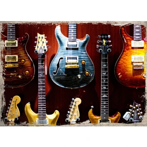 Ahşap Tablo Elektro Gitarlar