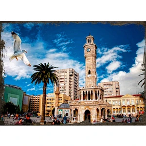 Ahşap Tablo İzmir Saat Kulesi