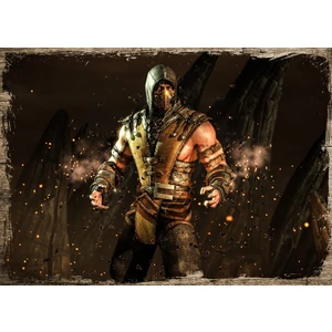Ahşap Tablo Scorpion Mortal Kombat