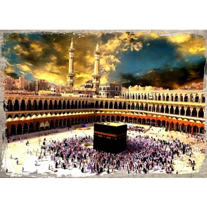 Ahşap Tablo Kaaba Masjid al Haram