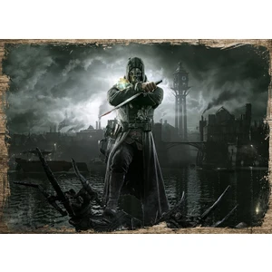 Ahşap Tablo Dishonored Afiş