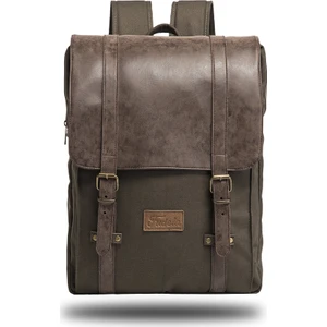 NYP Khaki Backpack Laptop Bölmeli Sırt Çantası