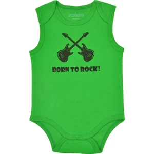 Popique Organics Born To Rock Kolsuz Yeşil Organik Body