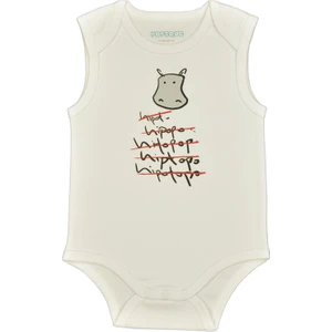 Popique Organics Hippo Kolsuz Beyaz Organik Body