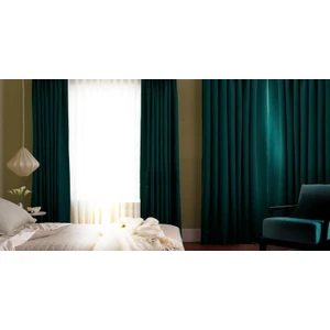Evsa Home Blackout Karartma Güneşlik Perde Pilesiz V - 10 Turkuaz  - 225x210 cm