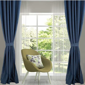 Evsa Home Blackout Karartma Güneşlik Perde Pilesiz V - 9 Mavi(indigo)  - 275x200 cm