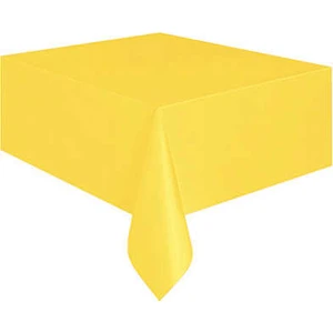 Tek Kullanımlık Plastik Masa Örtüsü Sarı 120 cm * 180 cm