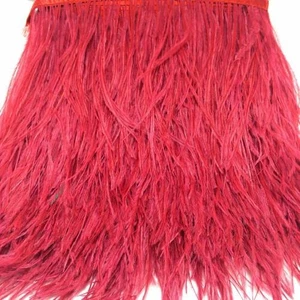 Deve Kuşu Tüyü Bordo 12 cm 1 Metre