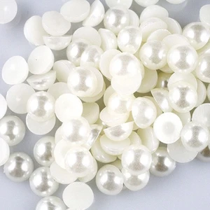 Yarım İnci 50 Adet Yarım İnci Krem 8 mm