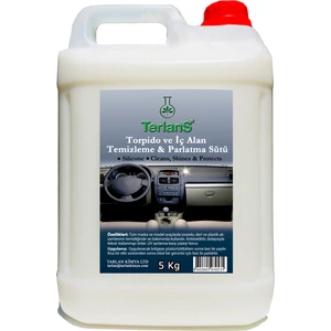 Terlans Parfümlü Torpido Parlatıcı ve İç Alan Temizleme & Parlatma Sütü 5 Kg + Mikrofiber Bez Hediye