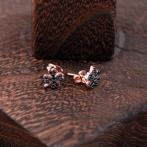 Sümer Telkari Yoncalı Rose Gümüş Küpe 2426