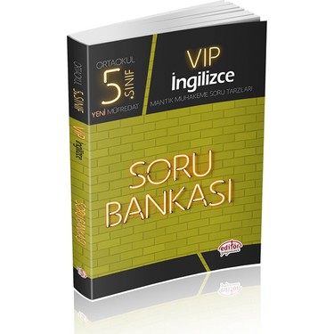 Editor Yayinlari 5 Sinif Vip Ingilizce Soru Bankasi Kitabi