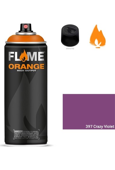 Flame Orange 400 ML Sprey Boya N:397 Crazy Violet