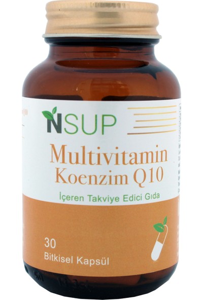 Nsup Multivitamin & Coenzyme Q10 25 mg 30 Kapsül