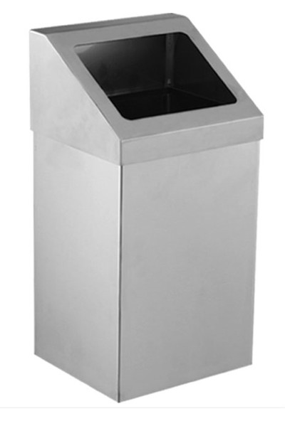 Palex 3834-380 Krom Açık Çatı Kapaklı Çöp Kovası 80 LT
