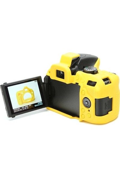EasyCover Nikon D5200 Silikon Kılıf Ekran Koruyucu ( Sarı )