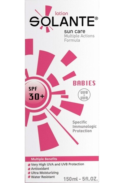 Solante Babies Sun Care Lotion SPF30+ 150ml - Bebekler İçin Güneş Koruyucu Losyon