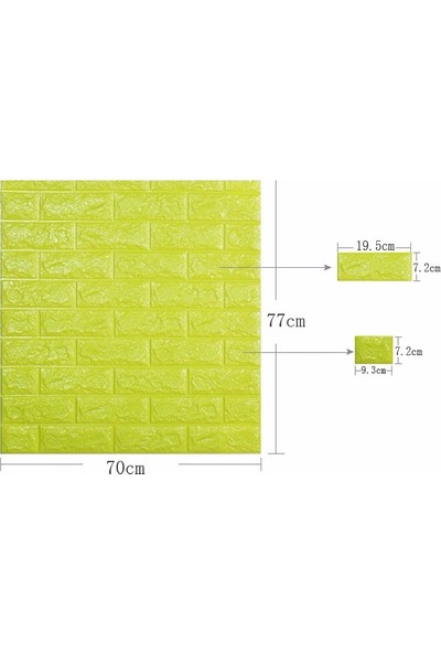 Bellagente Freewall Kendinden Yapışkanlı Yastık Panel Duvar Paneli 70x77 cm 8,5 mm