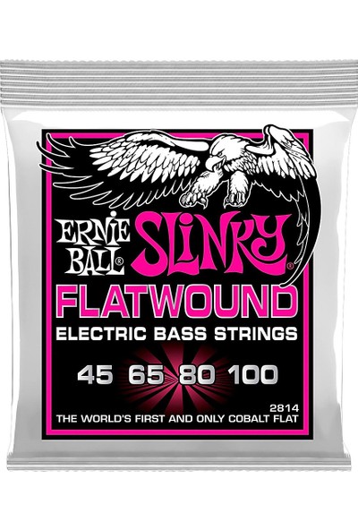 Ernie Ball P02814 Flatwound Super Slinky 45 - 100 Bas Gitar Teli