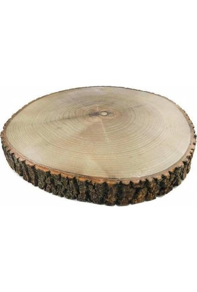 Elite Verniksiz Ağaç Kütük Supla Sunum Standı En 3 cm , Çap 30 cm