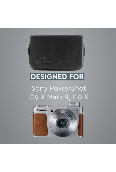 MegaGear Canon Powershot G9 X, G9 X MII Suni Deri Kamera Çantası