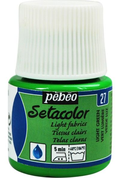 Pebeo Setacolor Light Fabrics Kumaş Boyası 45Ml N:27 Light Green