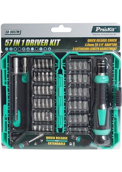 SD-9857M 57 Parça Tornavida Seti