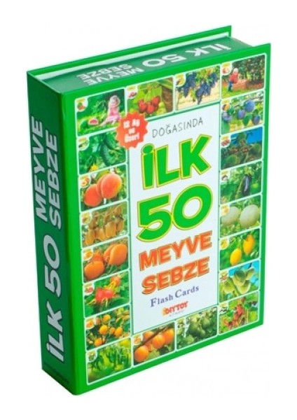 Diy-Toy 4'lü Eğitim Seti (İlk 50 Sözcük + İlk 50 Hayvan + İlk 50 Sebze Meyve + Bebeğimin İlk Zeka Kartları)