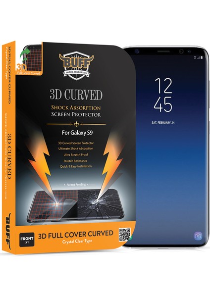 Buff Samsung Galaxy S9 Darbe Emici Ekran Koruyucu Film
